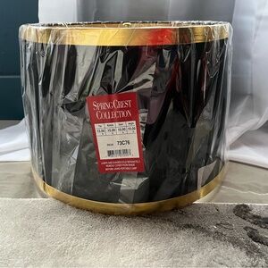 Spring Creat collection lampshade with harp. Black and gold. Never used.